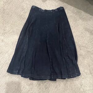 Five star girls dark denim flairy short skirt